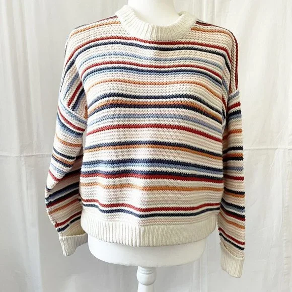 Women’s / Teen’s 525 America Striped Crewneck Sweater Size A - Picture 1 of 6